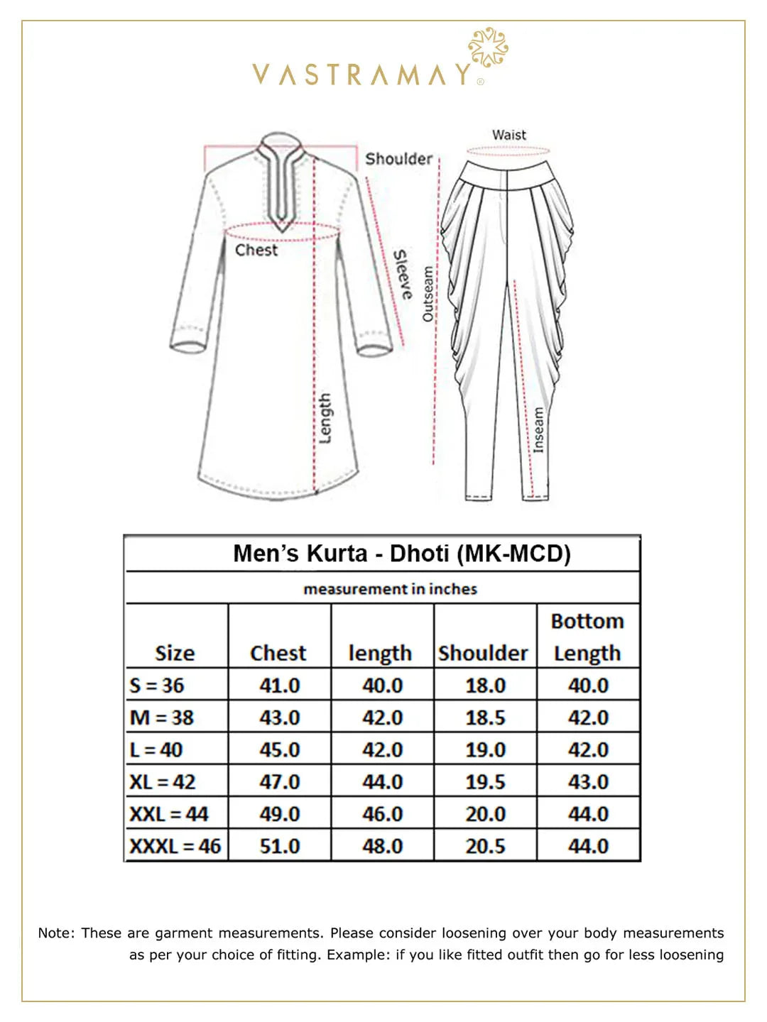 VASTRAMAY Men's Blue Zari Weaved Kurta Dhoti Set