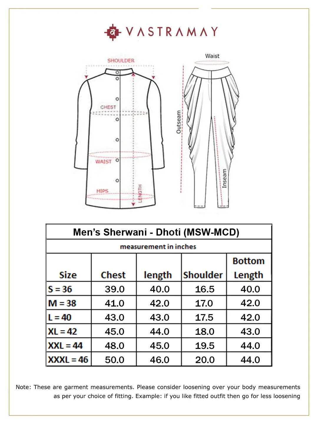 VASTRAMAY Men's Maroon Silk Blend Sherwani Set