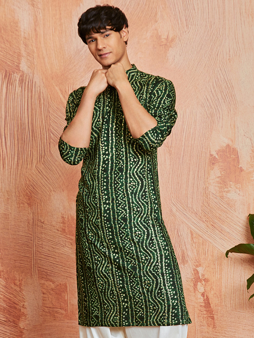 Men's Green Rayon Kurta