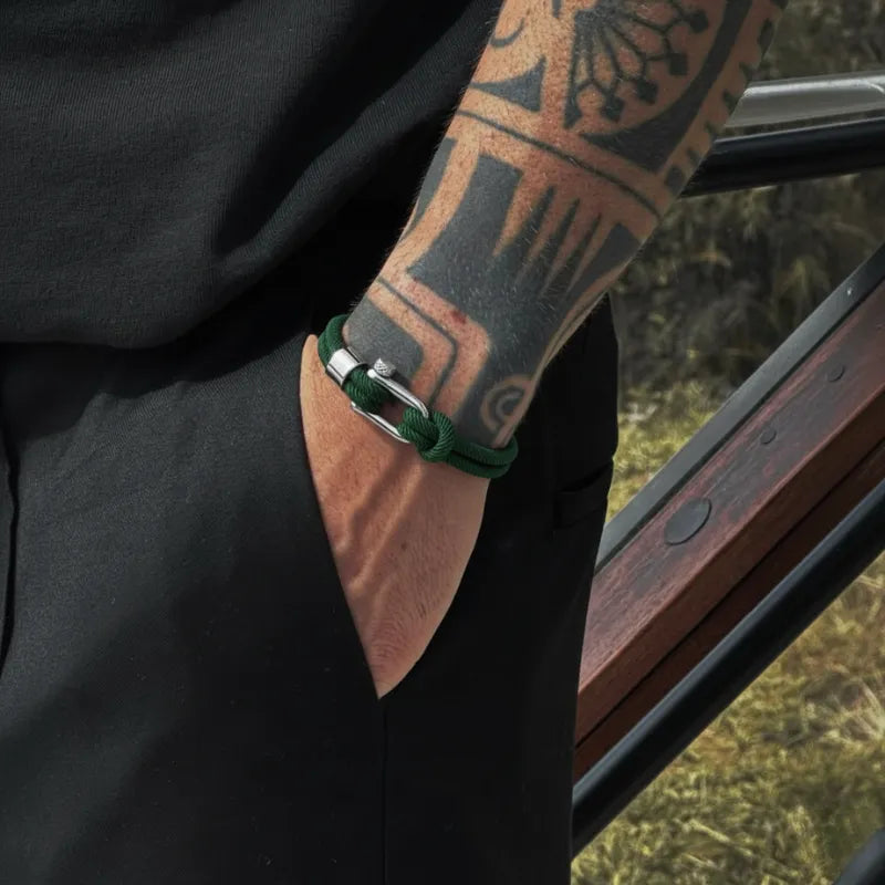 Green Rope Bracelet Malibu  - By Qivii