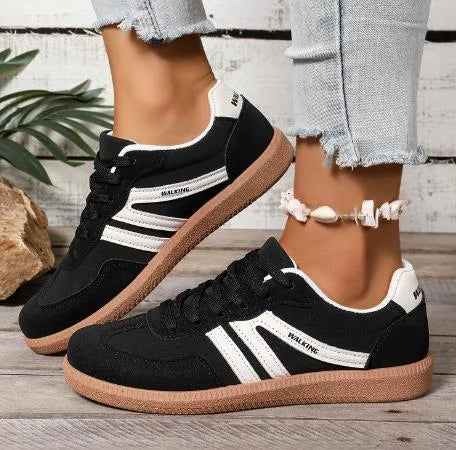 Violet women's lace-up orthopedic sneakers by Hudson Ridge, featuring supportive design and casual style for comfortable wear.