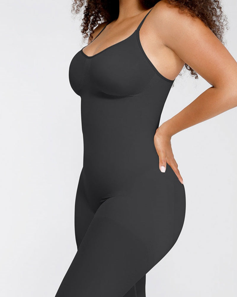 Women's Seamless Breast Support Tummy Control Full Shaping Jumpsuit  - By Qivii