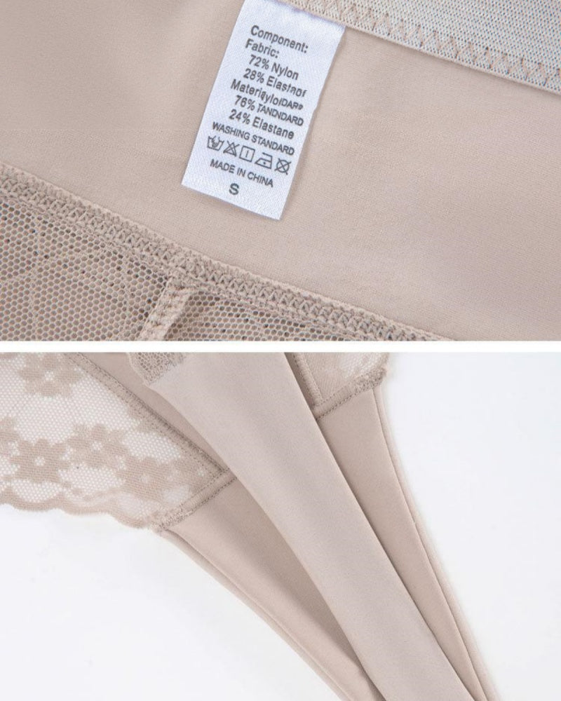 High Waist Large Size Lace Seamless Tummy Control Panties  - By Qivii