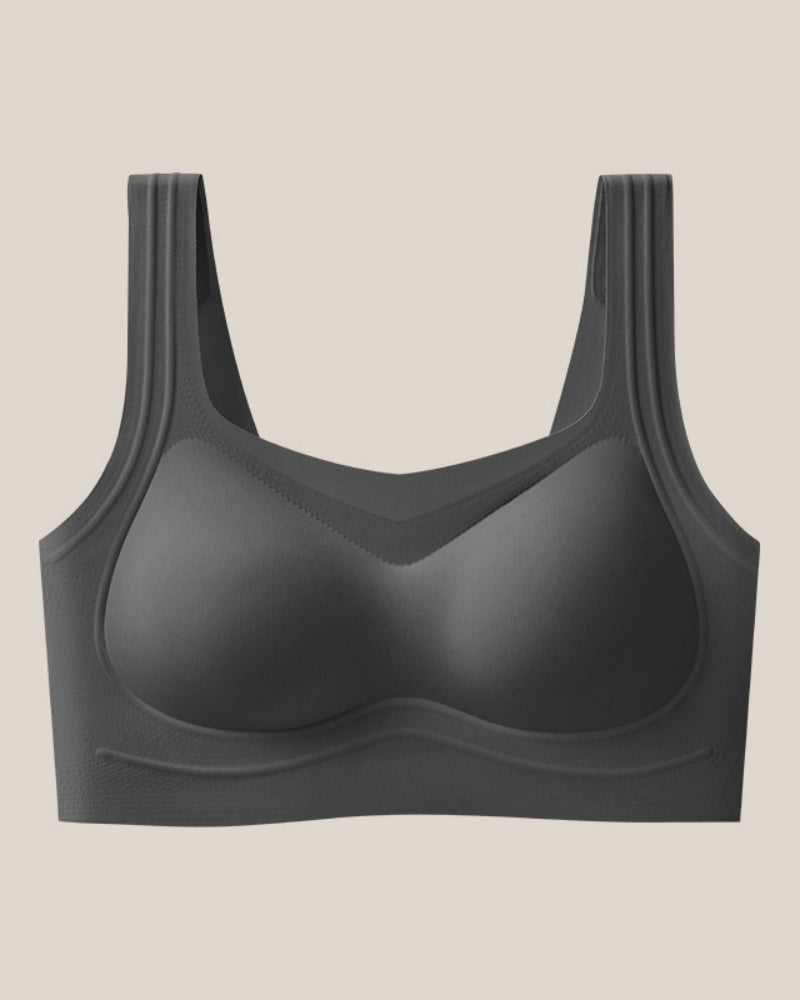 Thin Soft Support Push Up Anti Sagging Vest Bra  - By Qivii