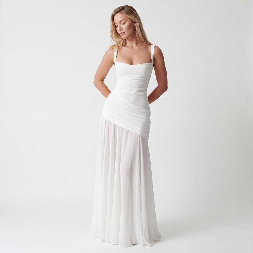 Elena Ruched Maxi Dress