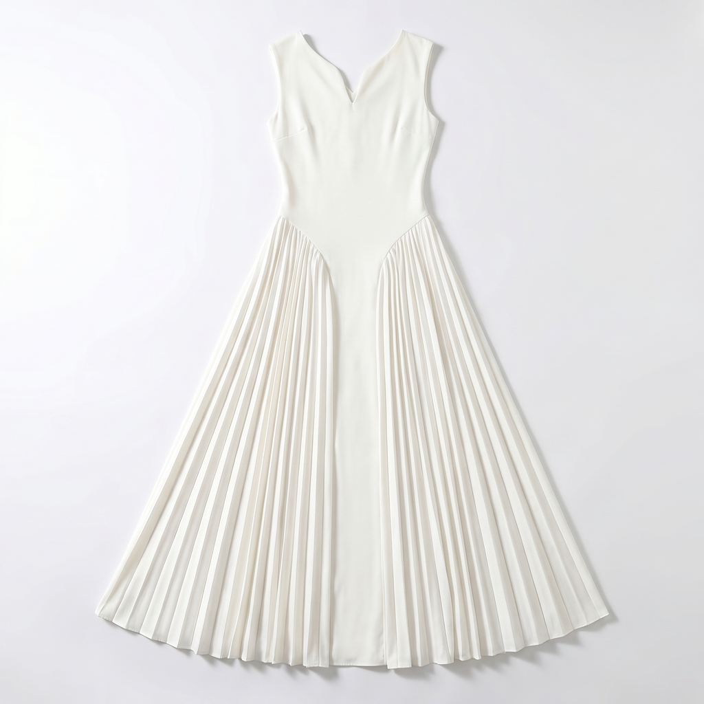 Adriana Pleated Maxi Dress