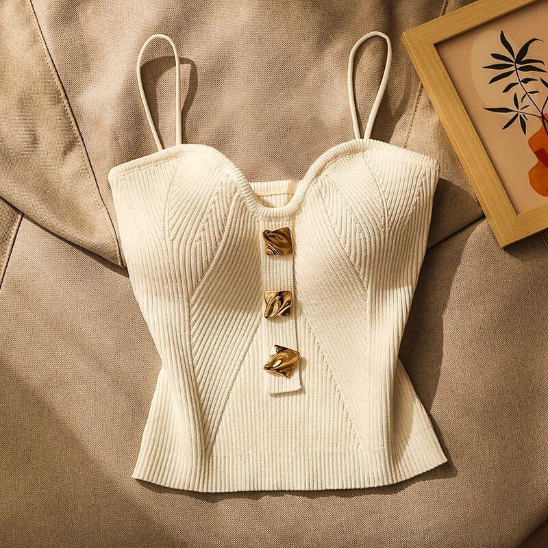 Chloe Slim-Knit Cami  - By Qivii
