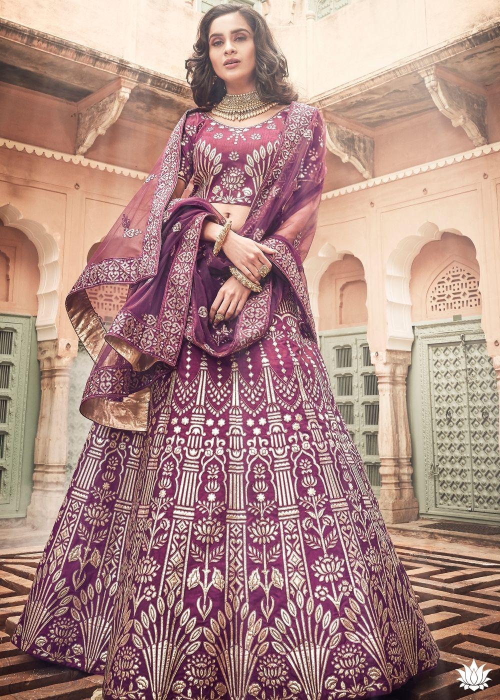 2024 Fabulous Wine lehengacholi for women readytowear in USA,FreeShipping IndianMonobangloryGeorgettewith ZariWeavingWork LehengacholiWithDupatta