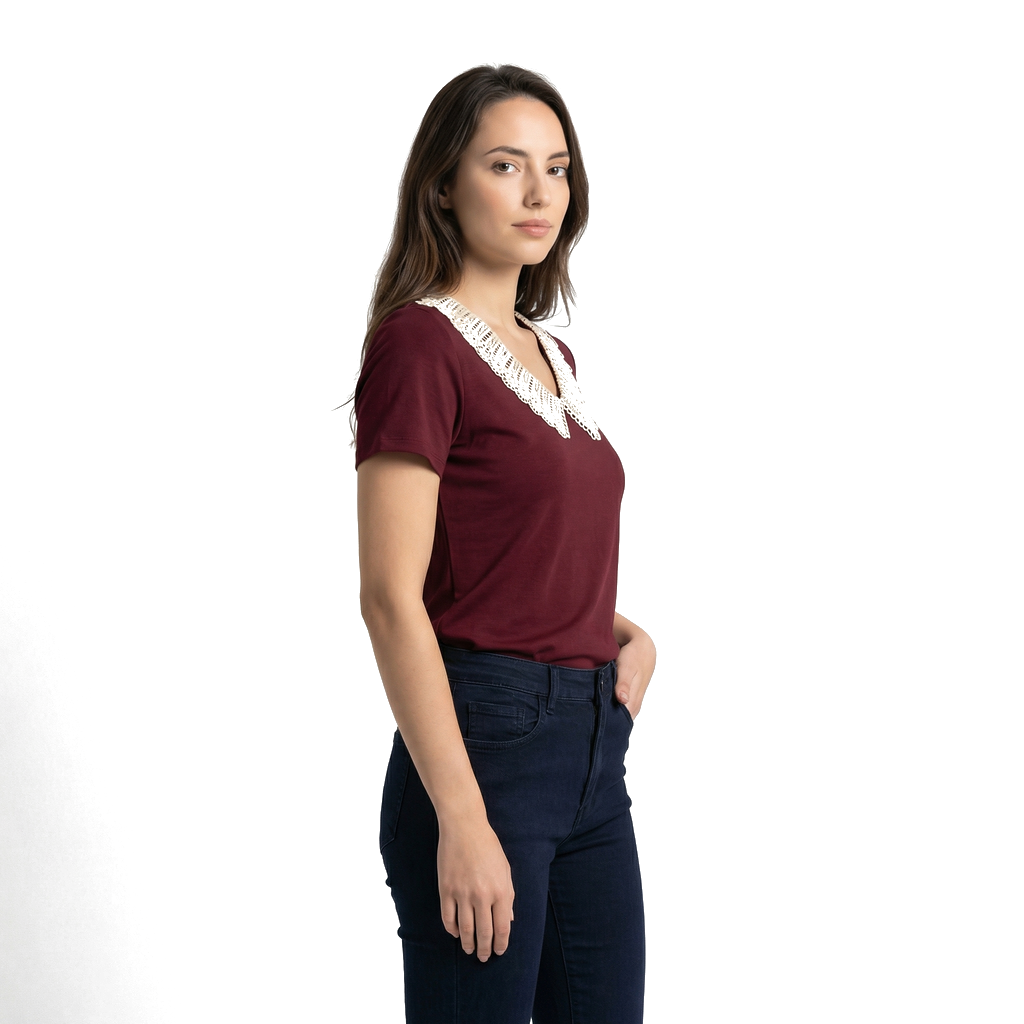 Tiffany Lace Trim Top