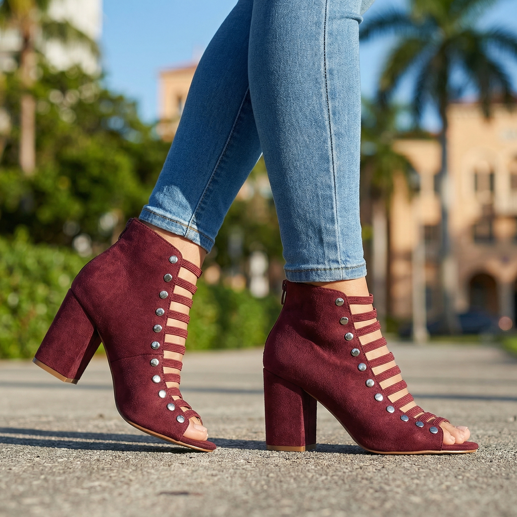 Felicity Open Toe Heels
