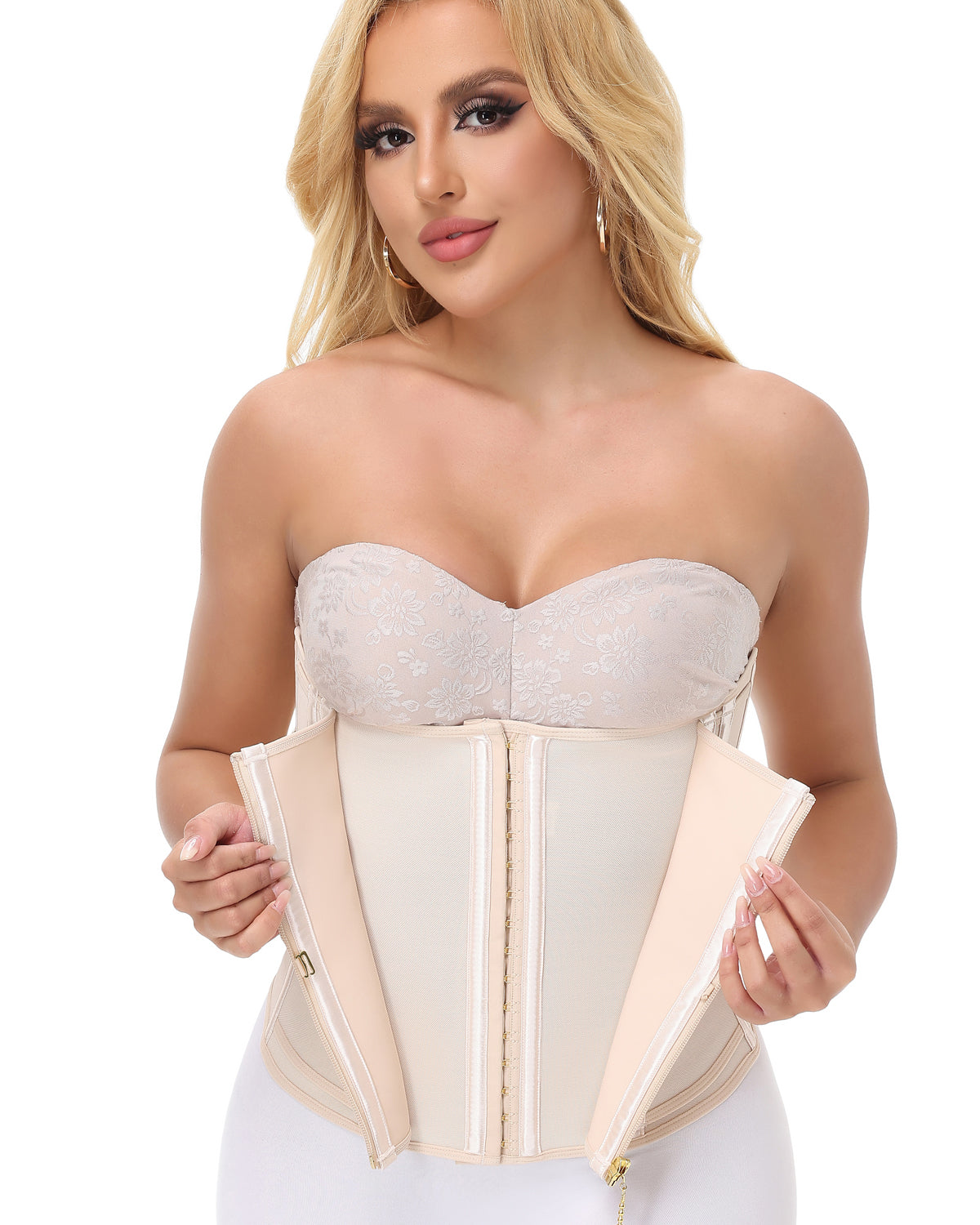 Shapshe® Fajas Colombianas Double Compression Firm Control Waist Trainer