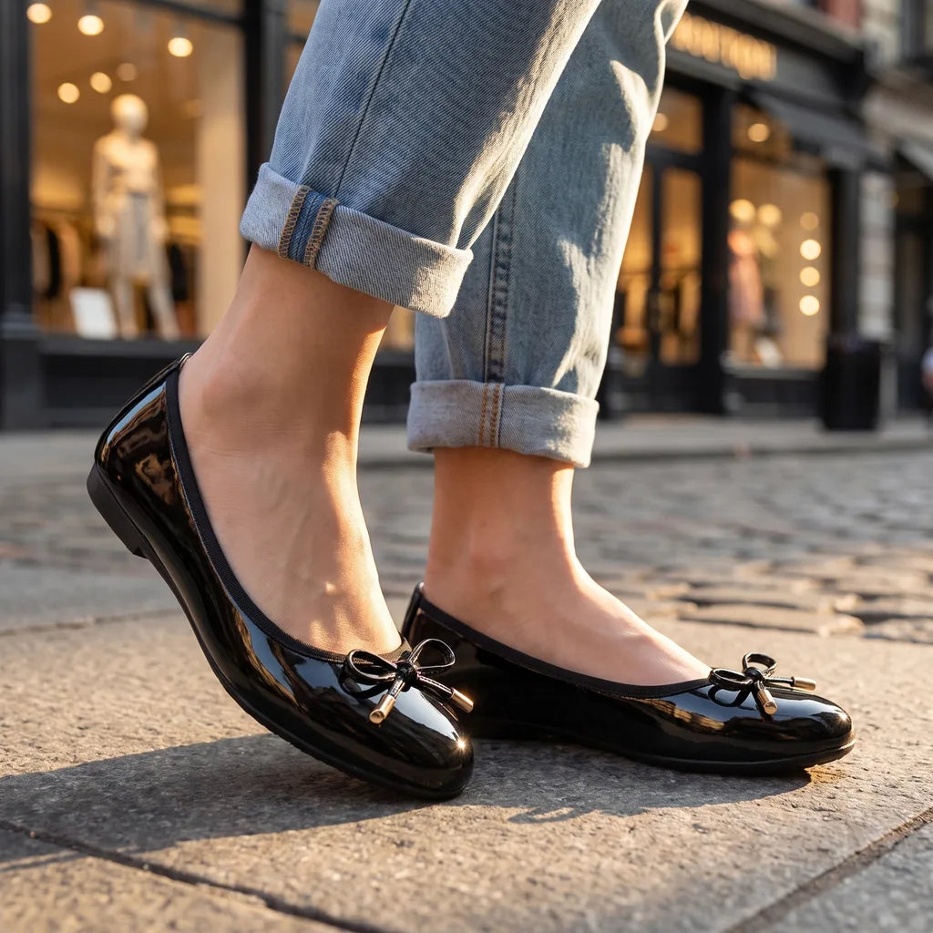 Wolfe women's ballet flats by Qivii, Hudson Ridge, featuring a soft multi-color fabric upper and classic slip-on design.