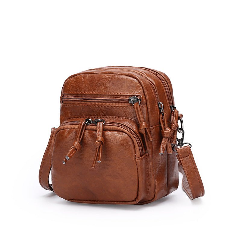 Women Soft Leather Crossbody Travel Bag  - By Qivii
