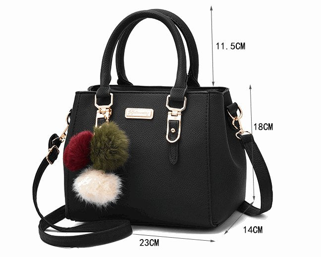 Women's Bulky Leather Shoulder Bag  - By Qivii