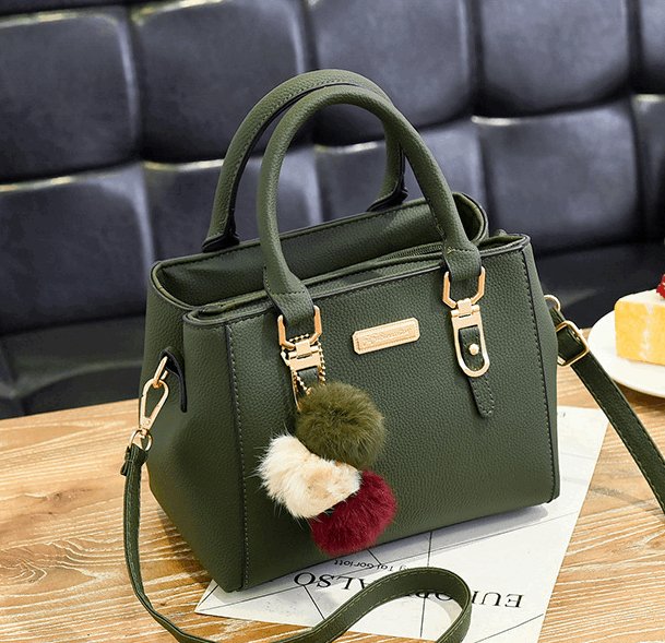 Women's Bulky Leather Shoulder Bag  - By Qivii