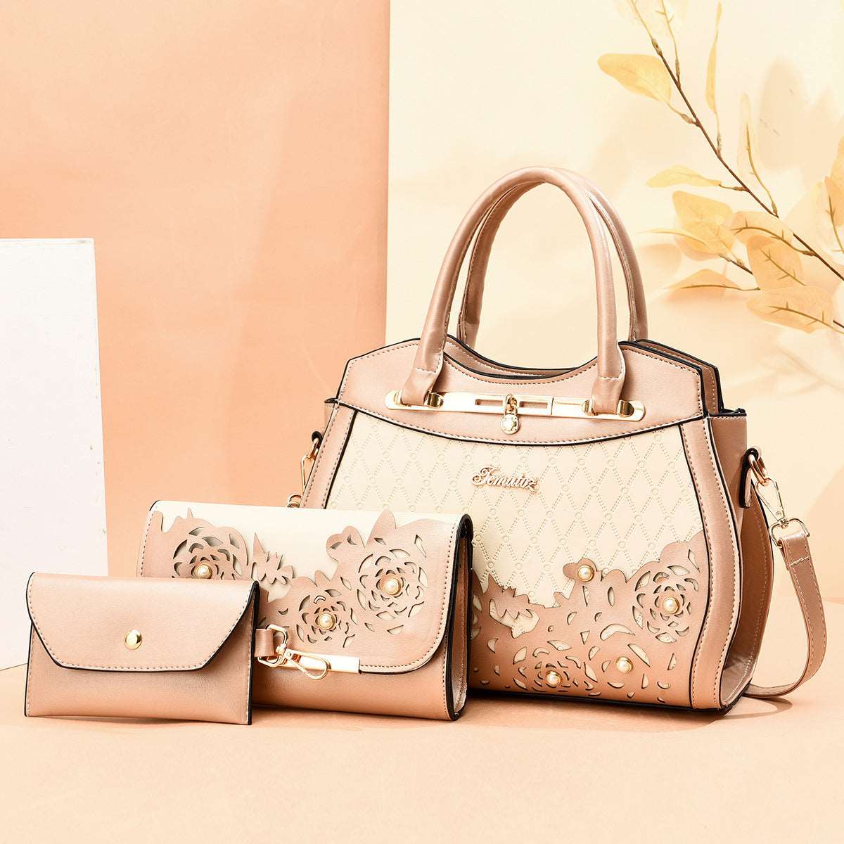 Women's Classy Three-Piece Handbag Set  - By Qivii