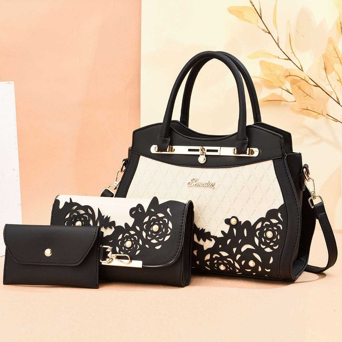 Women's Classy Three-Piece Handbag Set  - By Qivii