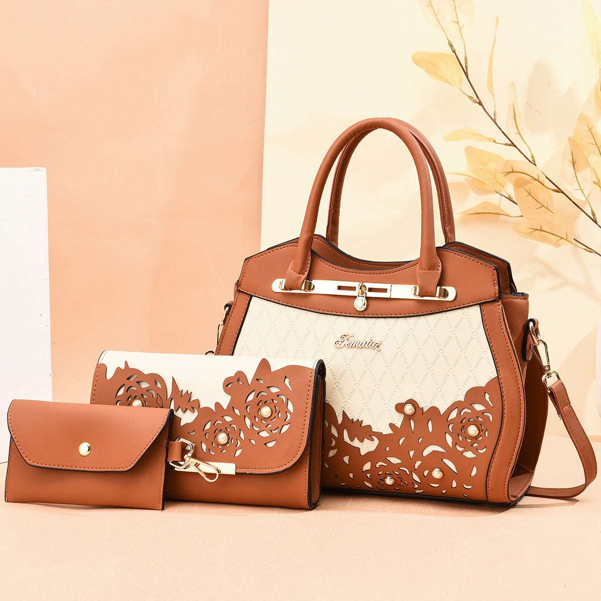 Women's Classy Three-Piece Handbag Set  - By Qivii