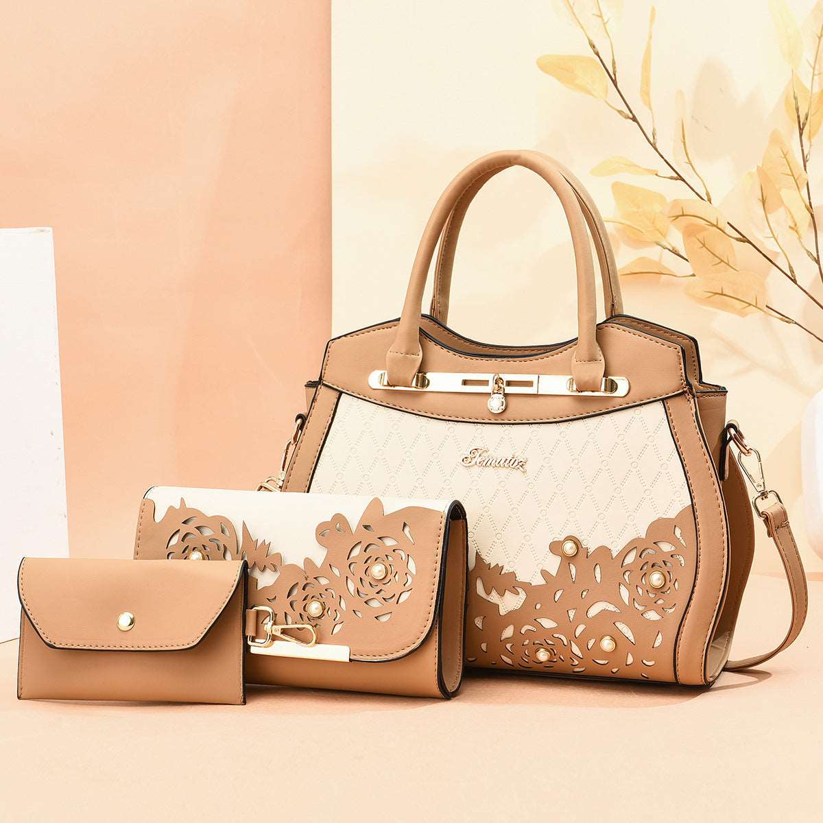Women's Classy Three-Piece Handbag Set  - By Qivii