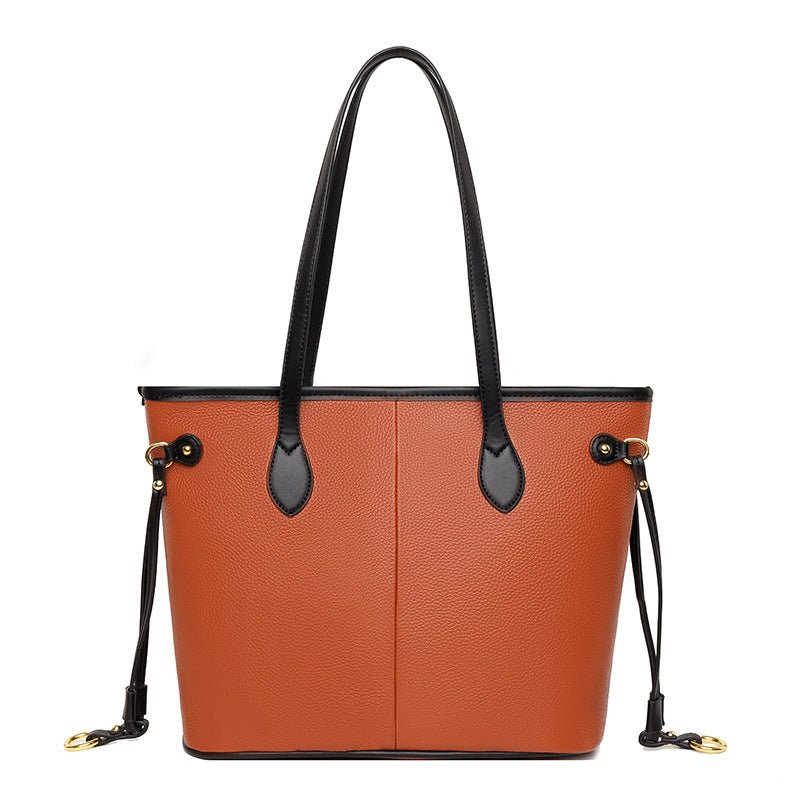 Women's Cowhide Leather Commuter Tote Bag  - By Qivii