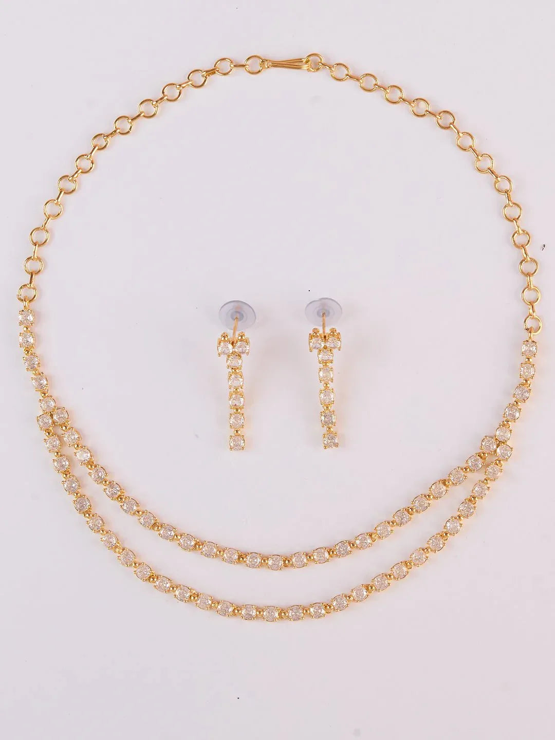 Women's Gold Rhodium Plated Layered Necklace