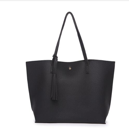 Women's Large Capacity Solid Color Shoulder Bag  - By Qivii