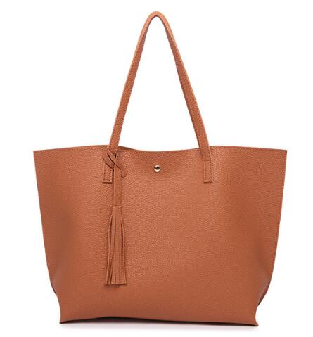 Women's Large Capacity Solid Color Shoulder Bag  - By Qivii