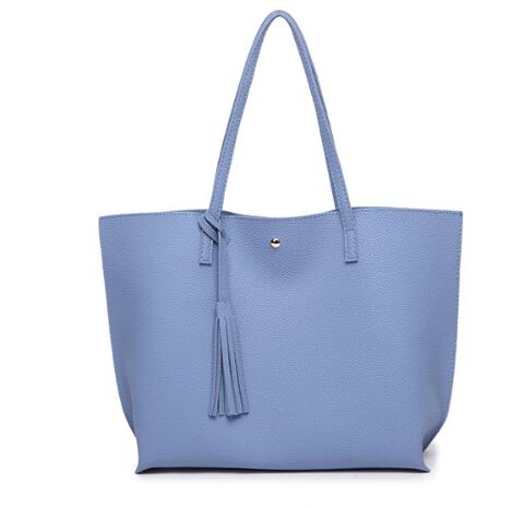 Women's Large Capacity Solid Color Shoulder Bag  - By Qivii