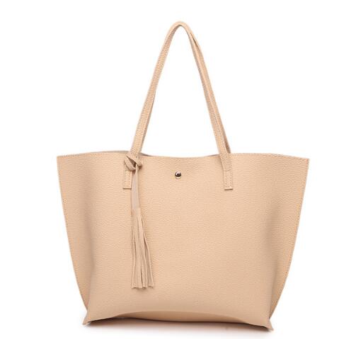Women's Large Capacity Solid Color Shoulder Bag  - By Qivii