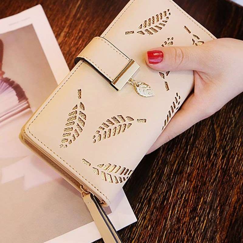 Women's Leaf Pattern Wallet  - By Qivii