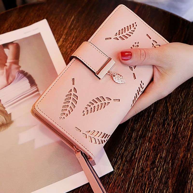 Women's Leaf Pattern Wallet  - By Qivii