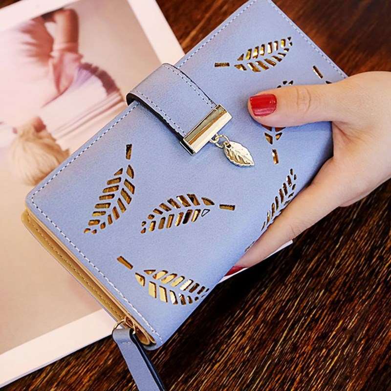 Women's Leaf Pattern Wallet  - By Qivii