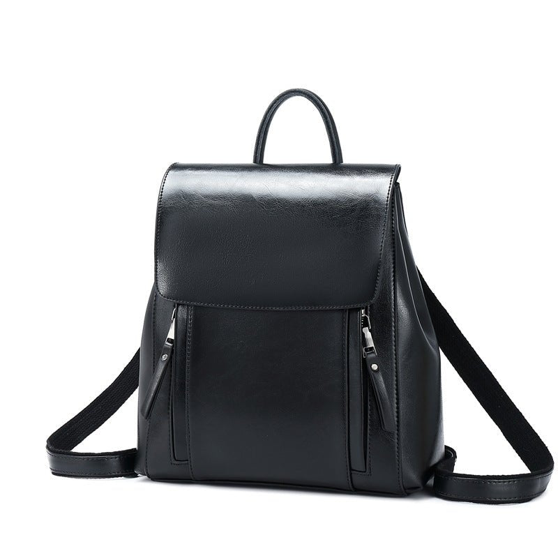 Women's Leather Cowhide Backpack  - By Qivii