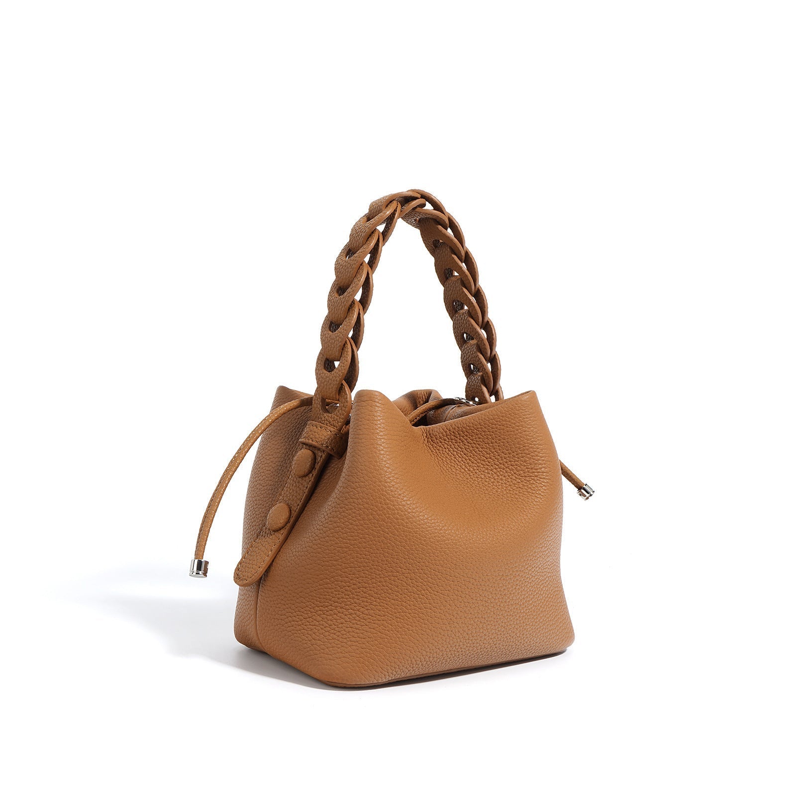 Women's Luxury Genuine Leather Bucket Bag Spring  - By Qivii