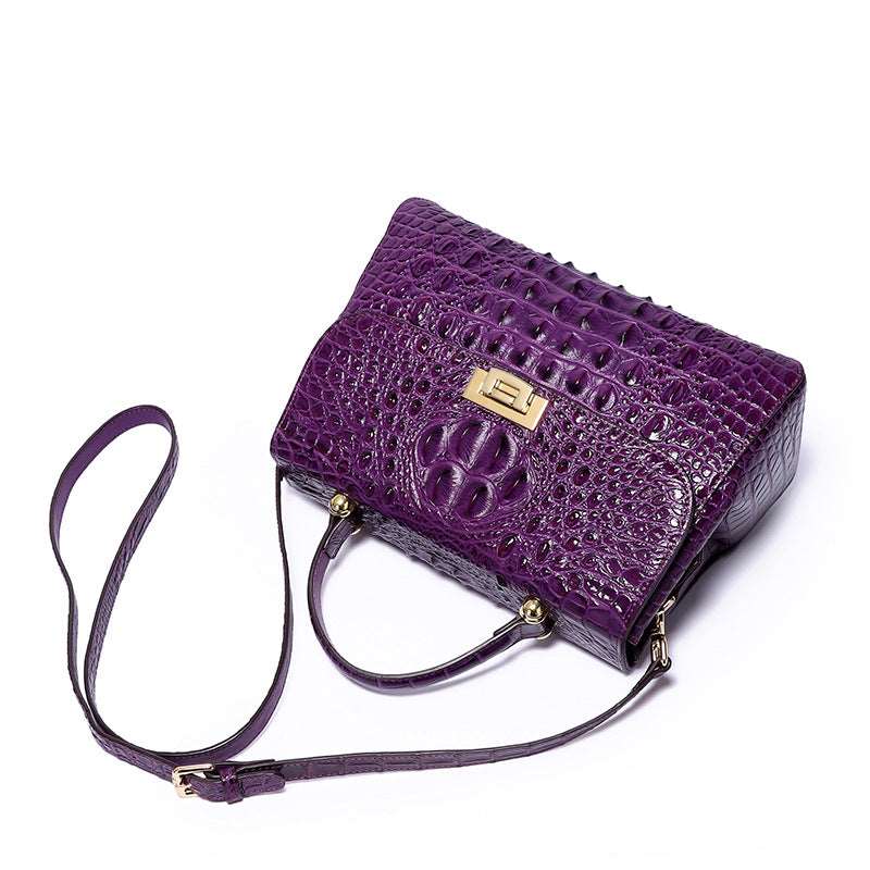 Women's Luxury Scale Pattern Leather Shoulder Messenger Bag  - By Qivii