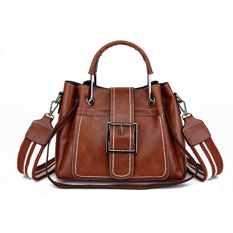 Women's Soft Vintage Bucket Handbag  - By Qivii