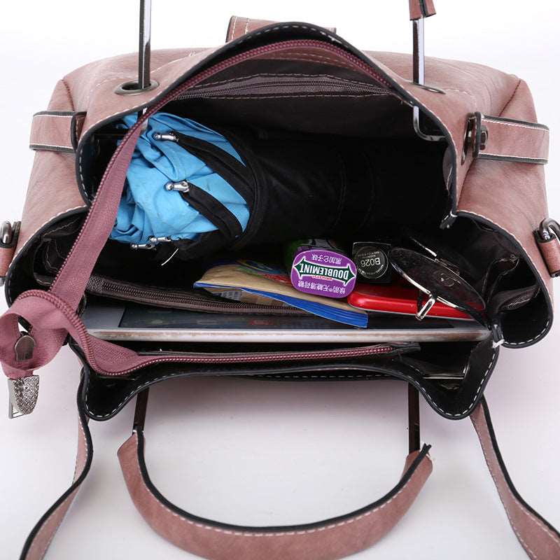 Women's Soft Vintage Bucket Handbag  - By Qivii