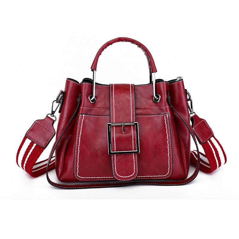 Women's Soft Vintage Bucket Handbag  - By Qivii