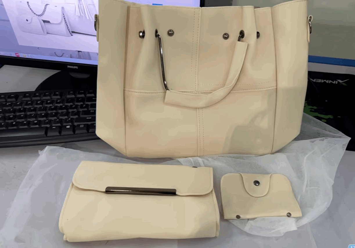 Women's Three Piece Bucket Tote Set  - By Qivii