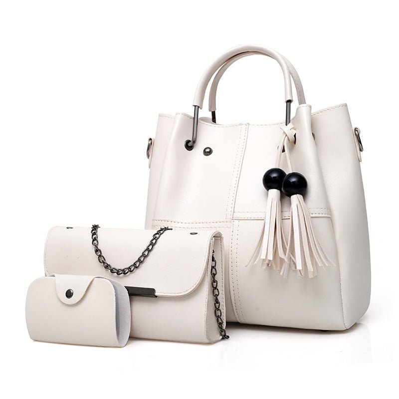 Women's Three Piece Bucket Tote Set  - By Qivii