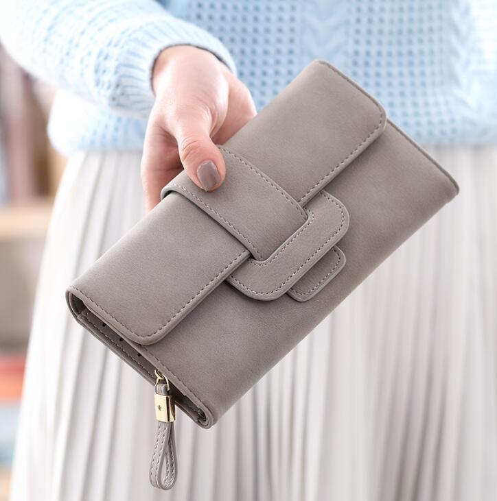 Women's Vegan Faux Leather Clutch Wallet  - By Qivii