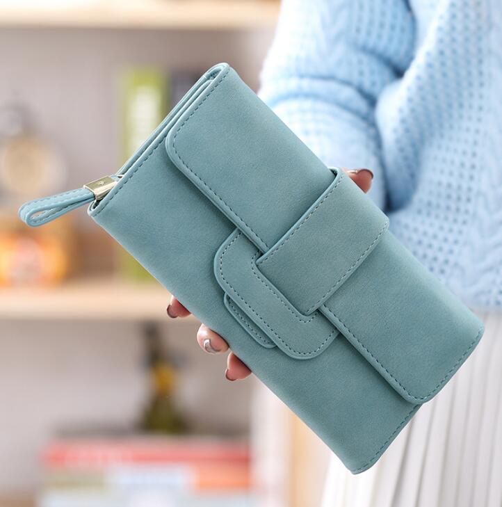 Women's Vegan Faux Leather Clutch Wallet  - By Qivii