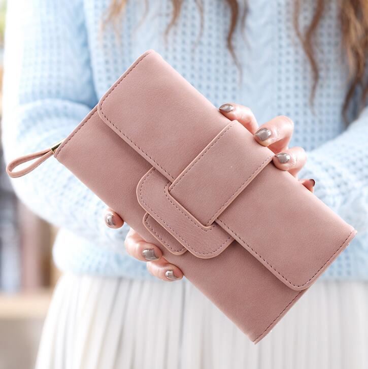Women's Vegan Faux Leather Clutch Wallet  - By Qivii