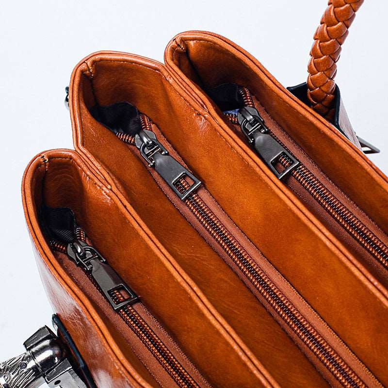 Women's Vintage Leather Handbag  - By Qivii