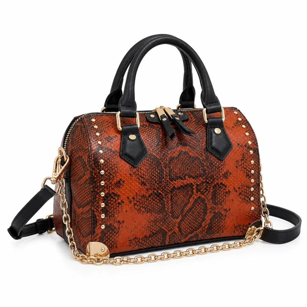Wyatt Snake Print Pillow Bag