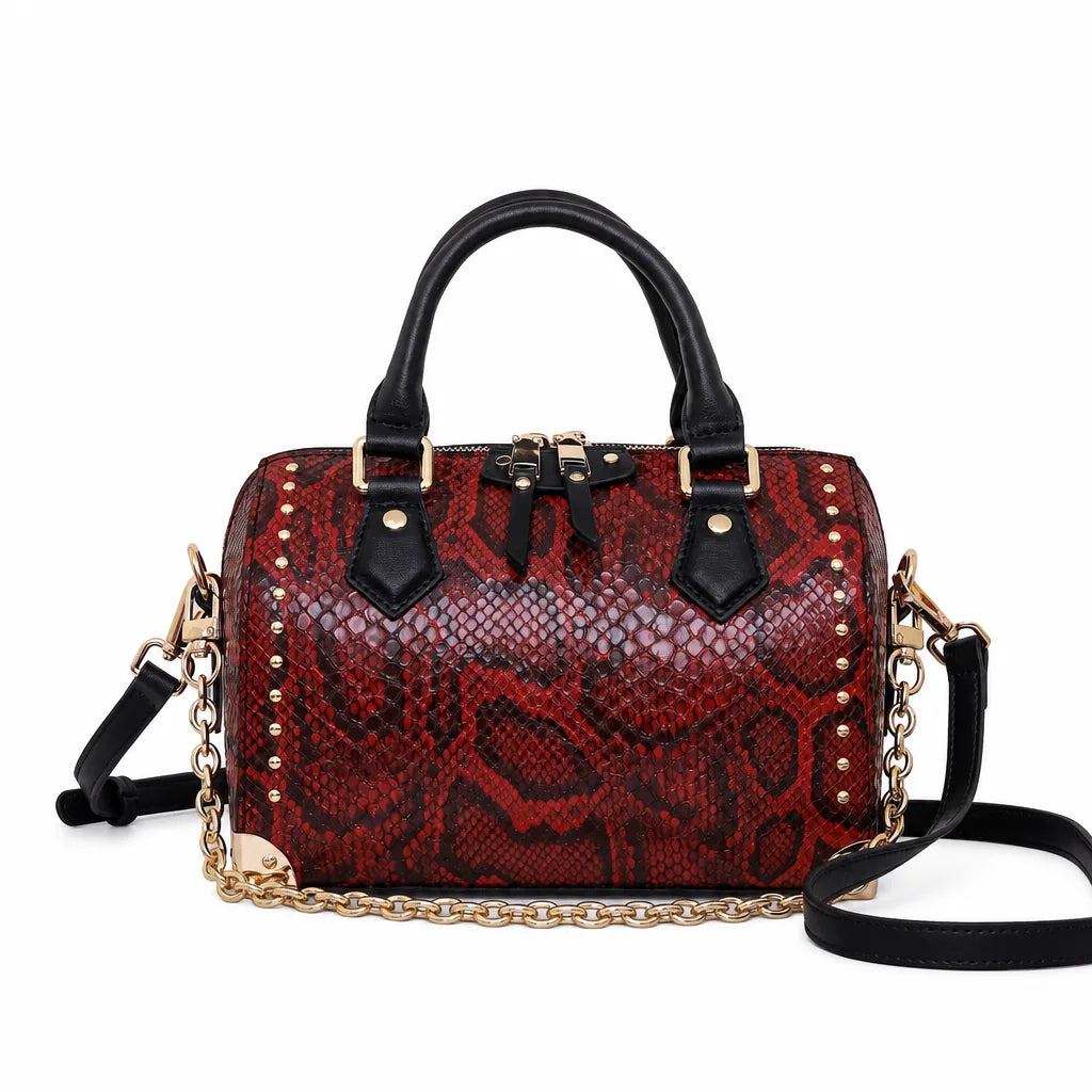 Wyatt Snake Print Pillow Bag