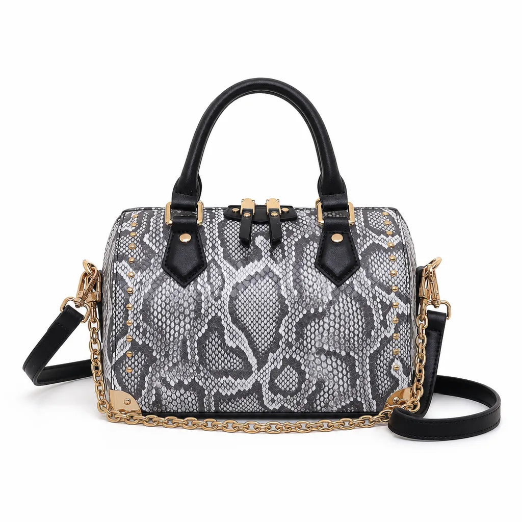 Wyatt Snake Print Pillow Bag