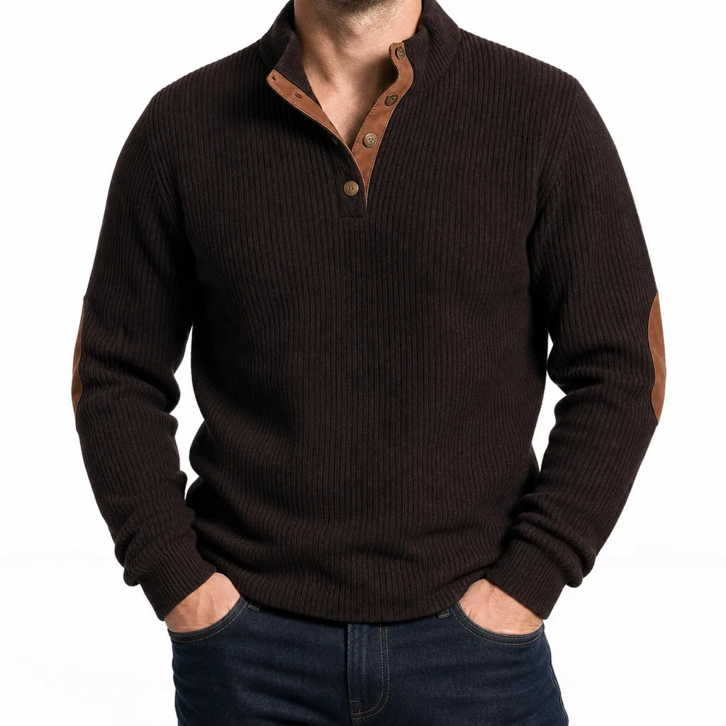 Wyler | Mens Fall Buttoned Knit Sweater