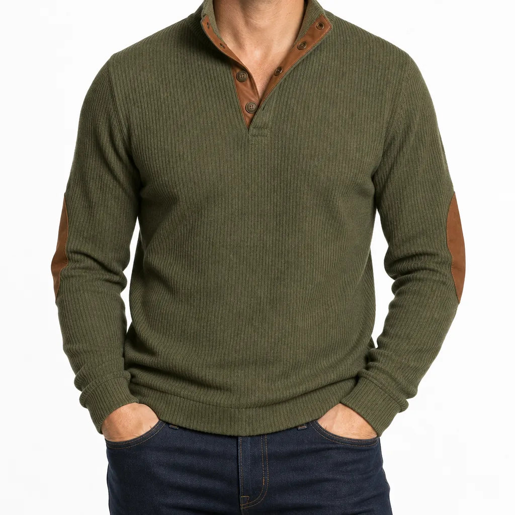 Wyler | Mens Fall Buttoned Knit Sweater