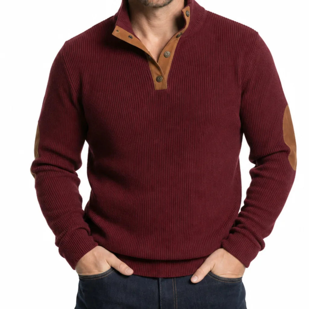 Wyler | Mens Fall Buttoned Knit Sweater